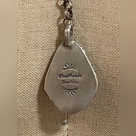 Chatfields Turquoise Sterling Native American Western Cowboy Lariat Necklace - Picture 4 of 8